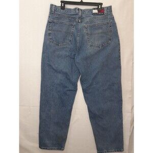 Tommy Hilfinger Men's 36x30 Jeans Straight Blue Denim Western Cowboy Light Wash